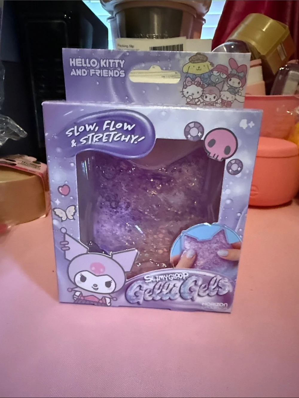 🛍ALL LITTLE GIRLS LOVE Hello Kitty PURPLE Glitter SQUISHY 🛍